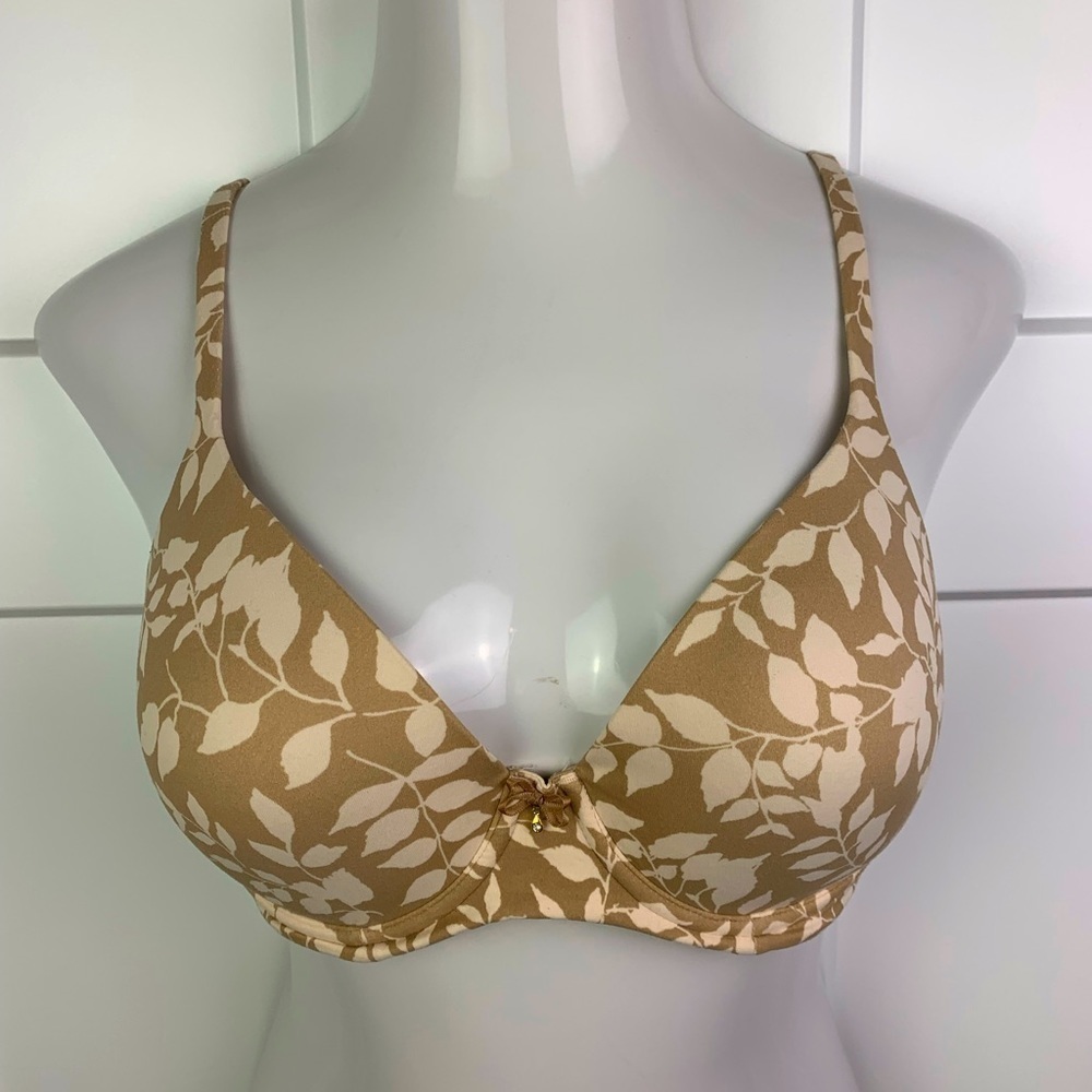 Soma 34D Beige Ivory Floral Embraceable Full Coverage Bra